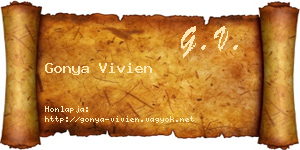 Gonya Vivien névjegykártya